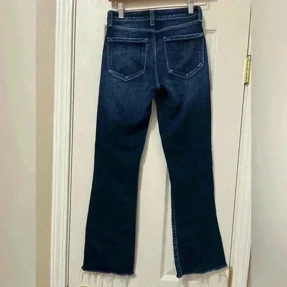 Like New L’agence Sneeki Raw Hem Straight Leg Jeans Beacon Size 23 - Picture 7 of 13